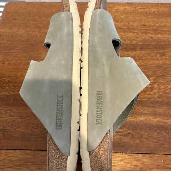 Birkenstock Arizona Sandals Women 8-8.5 EU 39 Green Suede Leather Made Germany - Picture 8 of 11